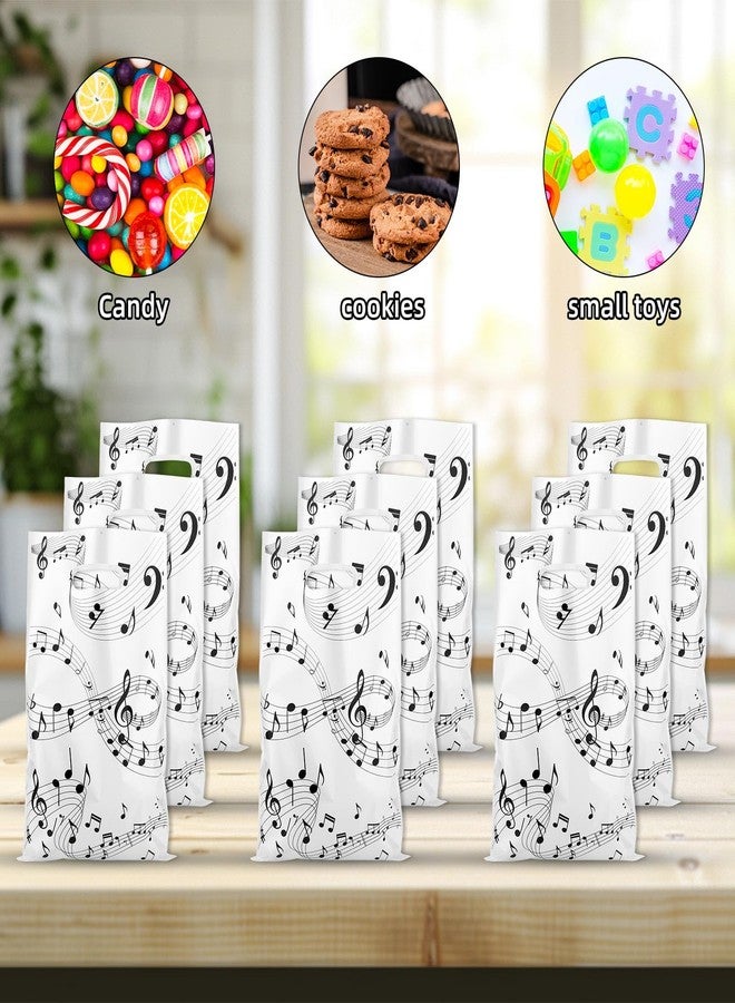 Fukaisu 50pcs Music Note Gift Bags, Music Themed Candy Treat Party Goodie Favor Plastic Bags Musical Note Party Supplies for Art Teacher Student Birthday Musical Festivals Celebrations Decorations - Image 5